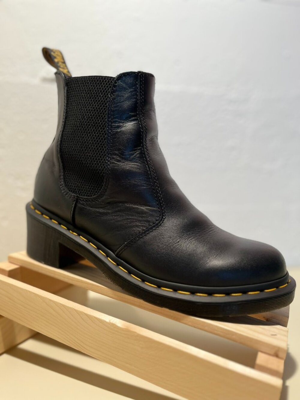 Dr. Martens Women's Cadence Black Leather Heeled Chelsea Boots - Picture 5 of 14